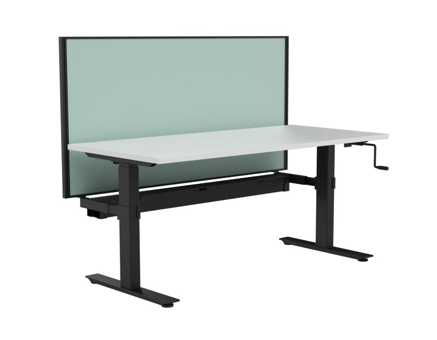 Agile Winder Height Adj Workstation - with Studio 50 Divider